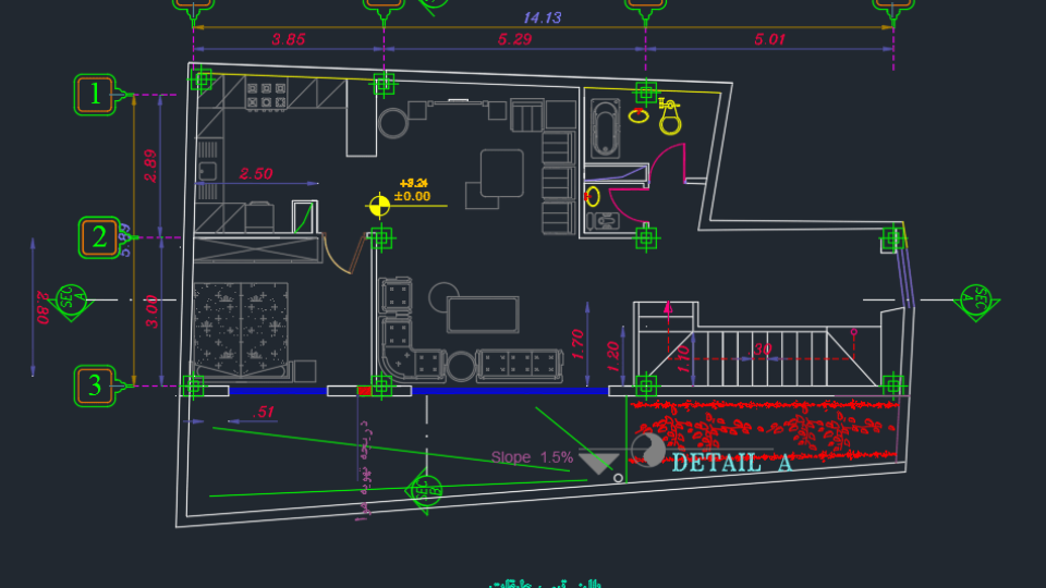پروژه متره و برآورد ساختمان مسکونی اسکلت فلزی دو طبقه